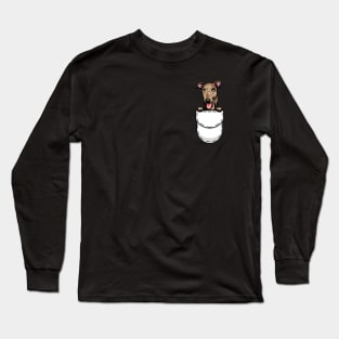 Funny Greyhound Pocket Dog Long Sleeve T-Shirt